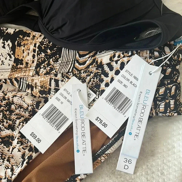 Bleu Rod Beattie Underwired Bikini Top Size 36D and Hipster Sarong Bottom Sz 10 - Picture 9 of 9